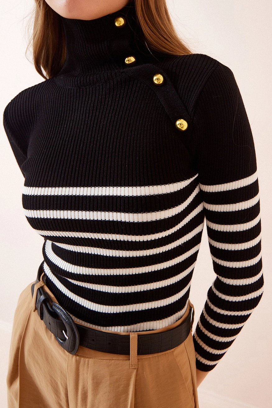Striped Sweater - Women Fashion Turkey