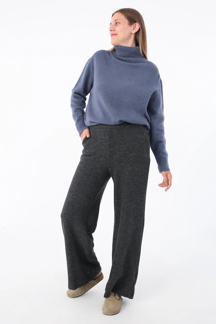 Wide Leg Pocket Trousers - Women Fashion Turkey