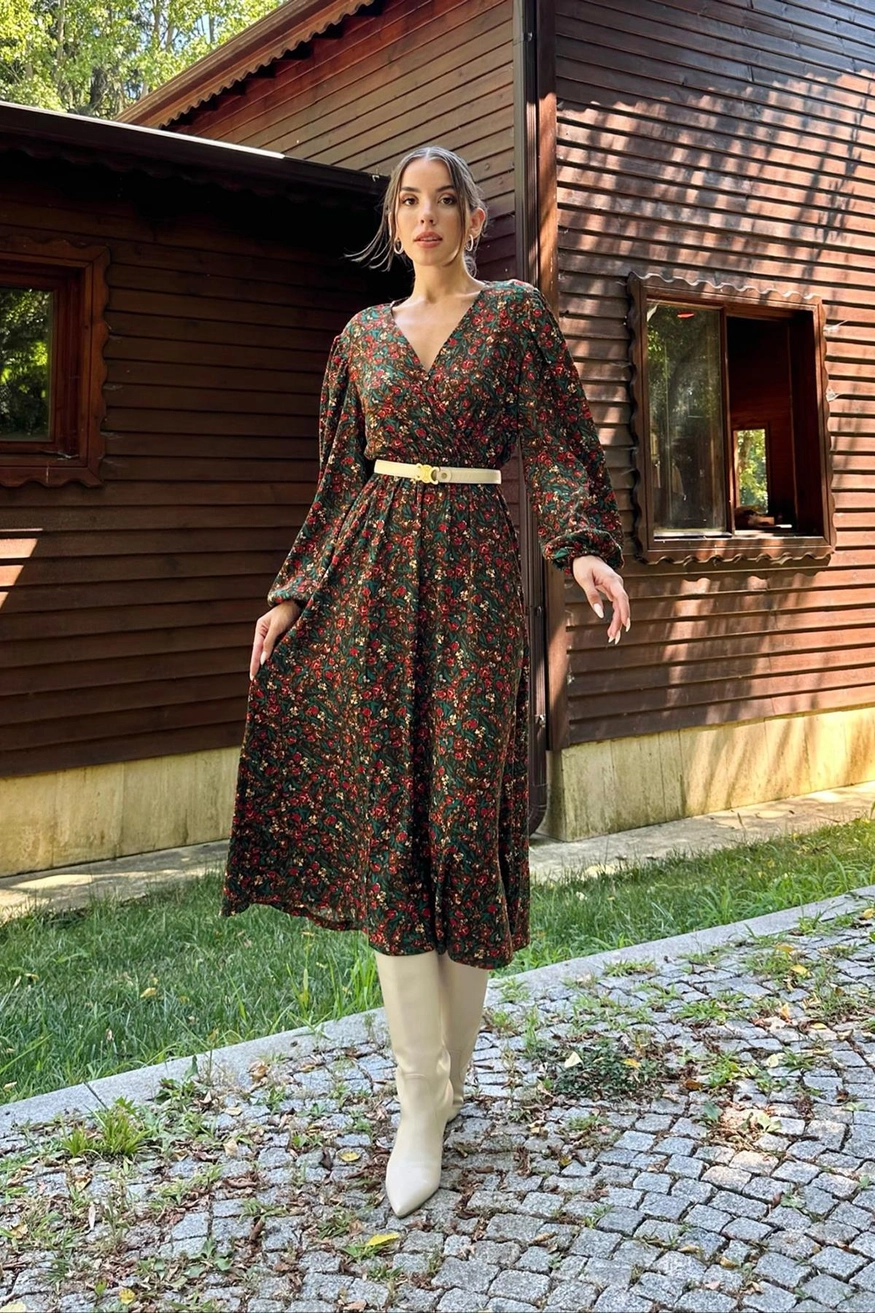 Pleated Dress - Women Fashion Turkey